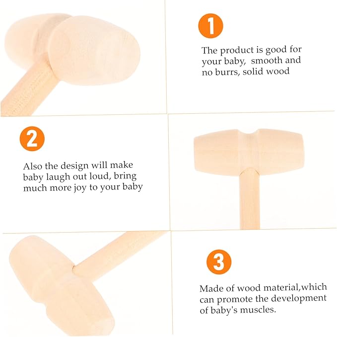 DECHOUS 12pcs Mallet Toy Hammers for Boys and Girls Gavel Toy Develop Dexterity Arm Movement Safe for Toddlers