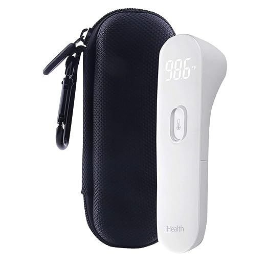WERJIA Hard Carrying Case Compatible for iHealth No Touch Forehead Thermometer（case only）