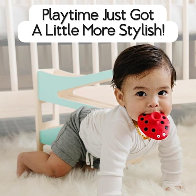 SplashEZ Cradle Cap Brush for Babies | Soothing Newborn Head Massager | Food-Grade Soft Silicone Baby Bath Brush & Scalp Scrubber | Infant Cradle Cap Comb - Organic Shape & Ladybug Design, 2-Pack