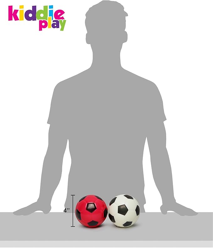 Kiddie Play Set of 4 Balls for Toddlers 4" Soft Soccer Ball for Kids