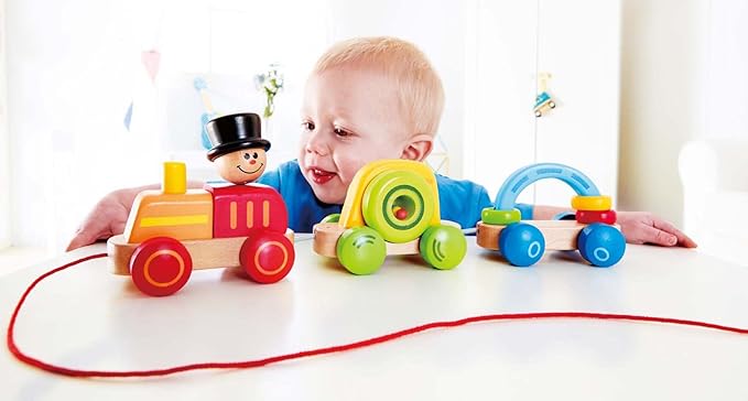 Hape Wooden Railway Triple Play Wooden Train Set