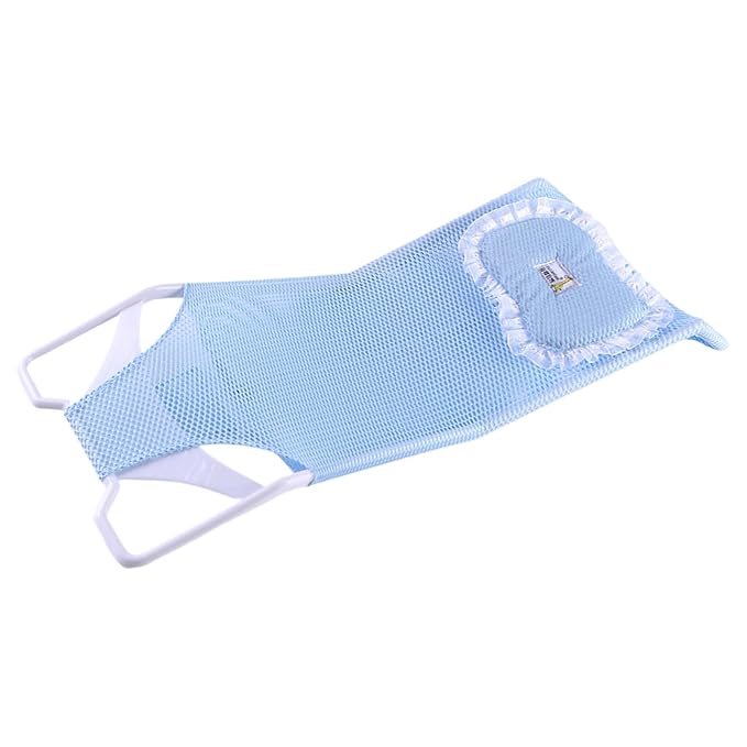 Bathroom Shower Support Seat Pad 58x28x4.2 Cm Baby Bath Support Net PP and Mesh Adjustable Antiskid Bathing Net Cushion Comfortable Soft Cushion for 0-6 Months Old Toddler Girls