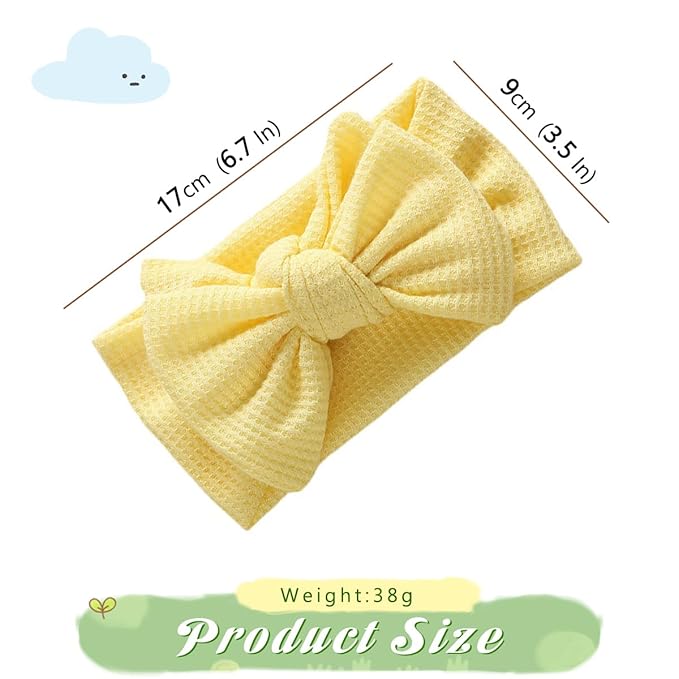 Ulico Personalized Girl Headband,Custom Baby Girls Headband with Embroidered Name, Newborn Headbands with Bow Baby Shower Gift（2 Pack ）