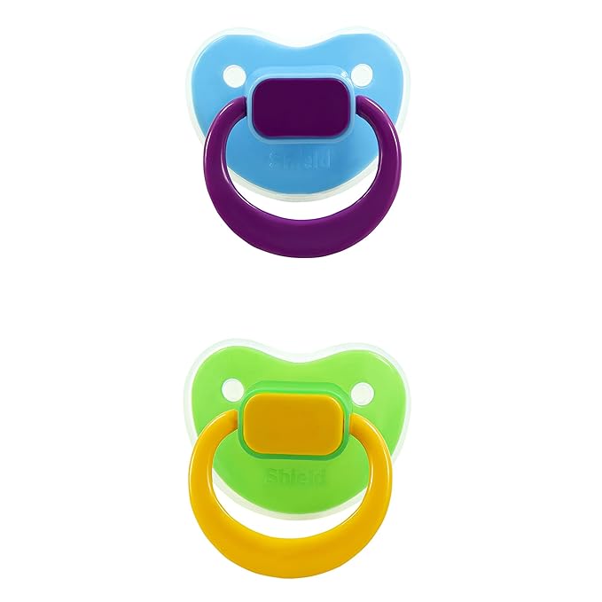 Orthodontic Soother/Pacifier - 3-18 Months | Soothes 95% of Babies | Heart-Shaped BPA-Free Silicone Soothers | Includes Case (Yellow/Pink, 2 Pack)