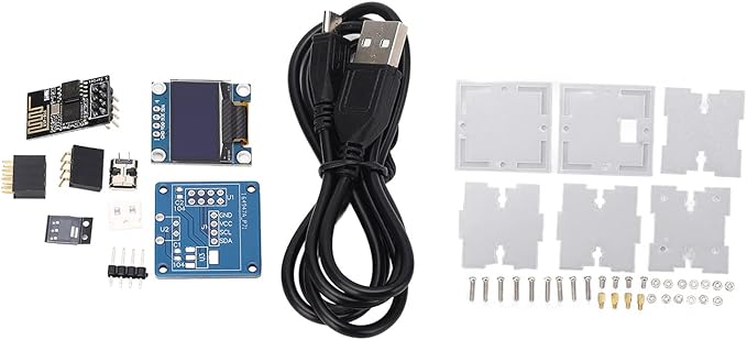 Digital Electronic Mini Clock DIY Kit DIY Alarm Clock DIY Timing Module Kit DIY Electronics Kit for for Learning and Teaching Project,Acrylic Shell Organic Light Emitting Diode Display, DC5V