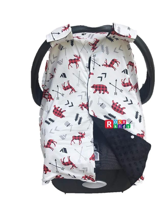 Rosy Kids Infant Carseat Canopy Wind Proof Baby Car Seat Sunshade, Fits Any Model, Color 25OR01