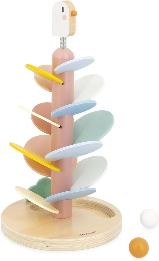 Janod - Wooden Descender Slide to Assemble - Child Playtime - Develops Fine Motor Skills - Educational and Decorative - Encourages Learning