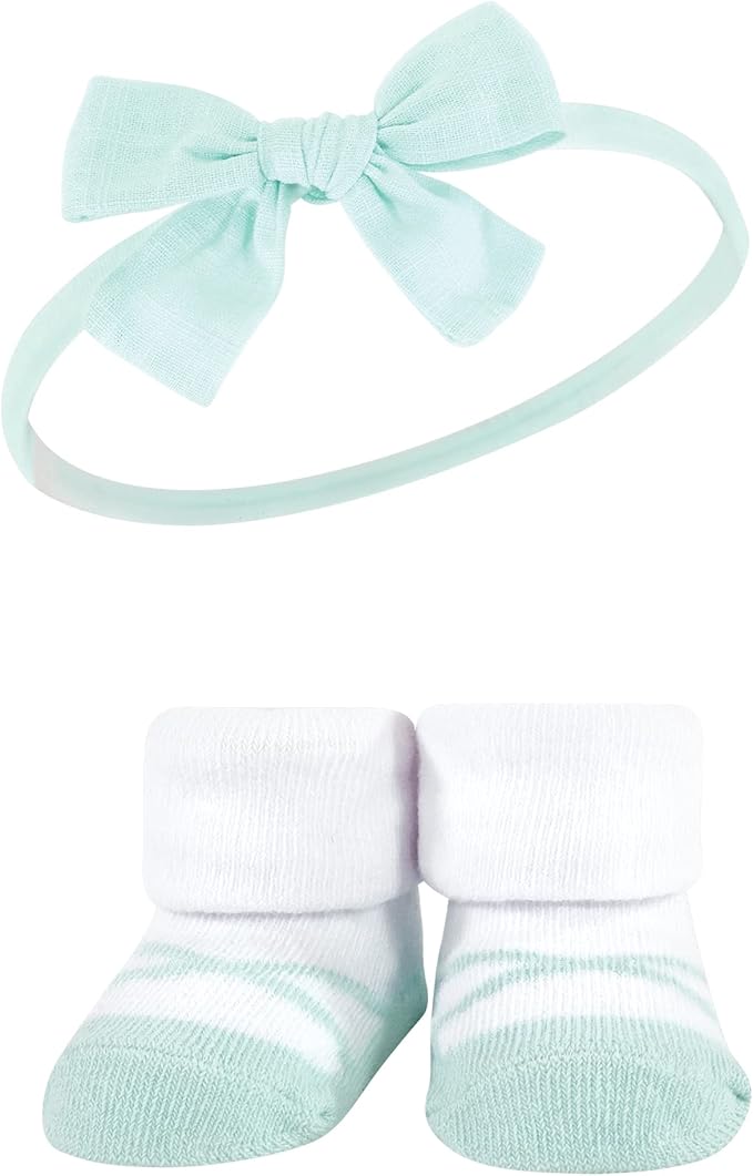 Hudson Baby Girl's Headband and Socks Giftset