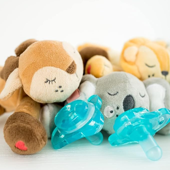PaciBuddy Koala Pacifier Holder - Plush Toy with Detachable Pacifier & Universal Adapter, Gender Neutral Baby Gift for 0+ Months - Infant Plush Baby Toy, Versatile Baby Essentials, Binky