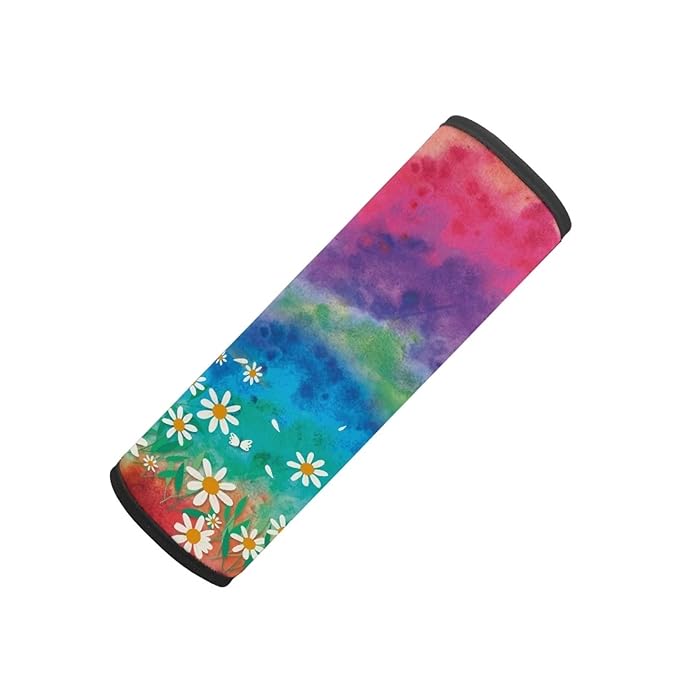 AFPANQZ Pretty Daisy Floral Car Seat Belt Covers Pads Set of 2 Piece Strap Shoulder Cushion Car Accessories Safety Seatbelt Cushion Pillow Universal Fit Bag Straps Pads for Kids Boys Girls Colorful