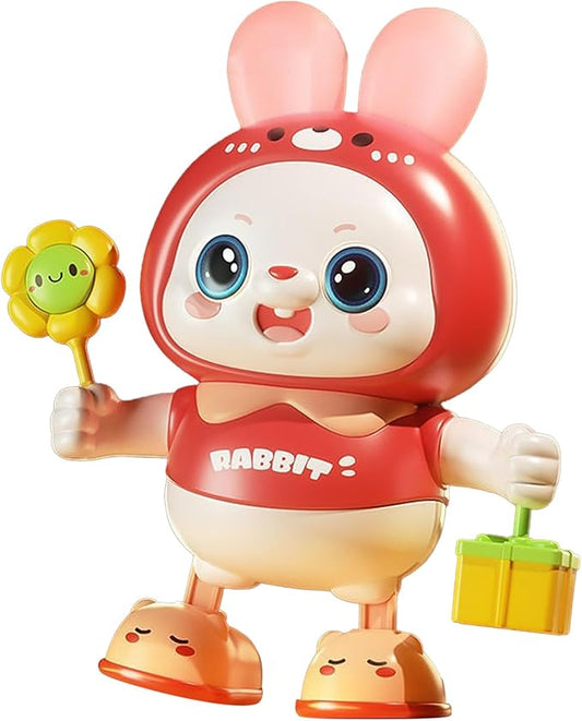 Musical Dance Bunny Toy Heads Up Training Electronic Dancing Bunny Toy for Home Outdoor (P-Ink)