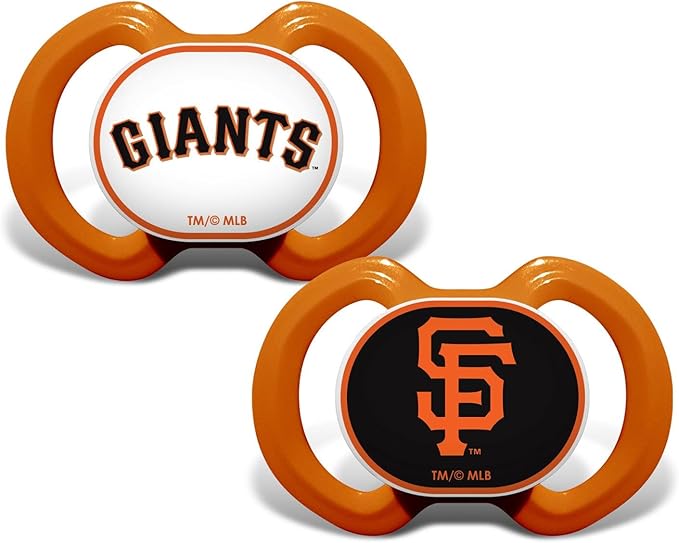 BabyFanatic Pacifier 2-Pack - MLB San Francisco Giants - Officially Licensed League Gear
