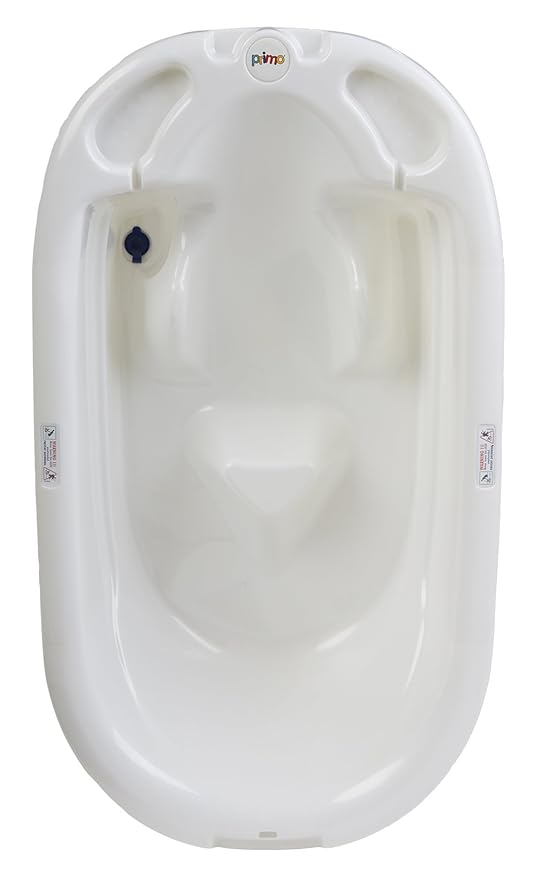 EuroBath 2-Stage Baby Bath Tub, White - Large, Long Lasting Baby Essentials, Must-Have Baby Bathtub, Newborn Essentials, Infant Bathtub & Baby Care Products for Registry