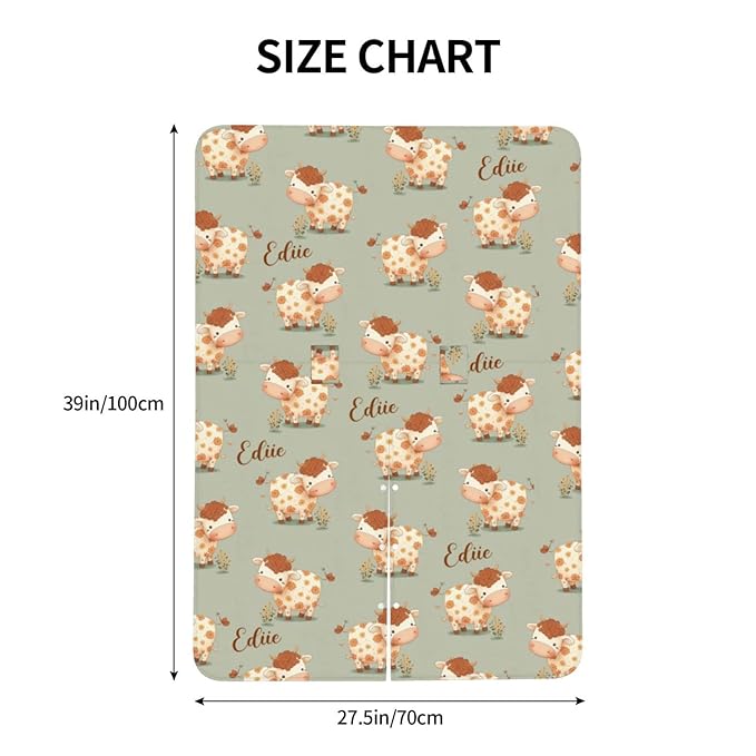 Personalized Baby Car Seat Canopy for Babies with Name, Custom Car Seat Covers for Boys Girls, Infant Opening Minky Nursing Breastfeeding Stroller Cover Carseat Canopies for Newborn (Cute Cow Floral)