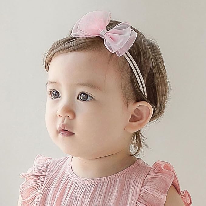 Bethynas Baby Girls Cute Bow-knot Headband Soft Lace Floral Hairbands Newborn Infant Toddlers Kids Hair Accessories (Style 8)