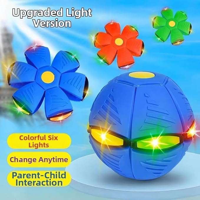 Magic Ball Pop Up Bouncy Ball Toy, Light Up Flashing Bouncing Balls for Kids, Fun Sensory Light Toy for Parent-Child & Pet-Friendly Play, Indoor Outdoor Play, Party Favor Gift