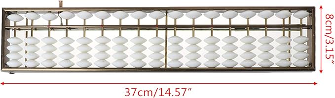 17 Digits Rods Soroban Standard Abacus Chinese Japanese Calculator Counting Tool Abacus for Kids Math 3rd Grade, As Described