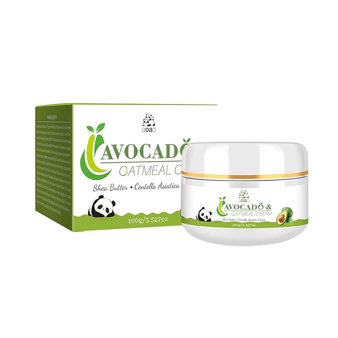 AOAO Avocado Kids Daily Moisturizer Cream, Gently Hydrates Dry, Sensitive Skin for Baby & Kids Face and Body, Natural Oat & Centella for Soothing Nourishing Care, 3.527oz (Avocado)