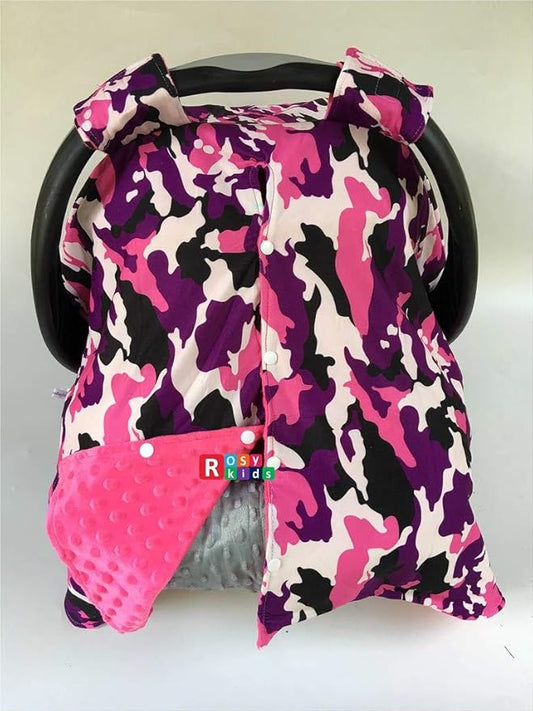 Rosy Kids Infant Carseat Canopy Cover 1pc Wind Proof Baby Car Seat Cover, Sunshade Cover, Boys and Girls, Fits Any Baby Car Seat, Color07NR03