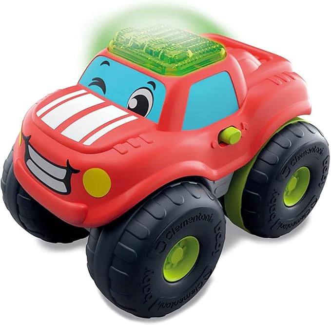 Clementoni Baby Lion Pick-up, Child Car 1-4 Years, Early Childhood Game, Off-Road with Sounds and Mermaids, Stimulates Manuality, Sight and Hearing, Made in Italy, Italian Language, 17500