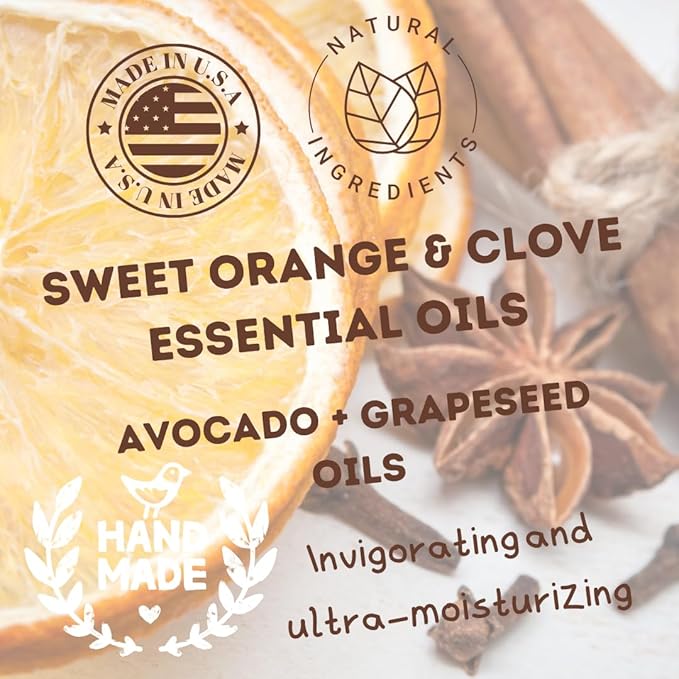 Orange Clove Body Lotion - Exquisite Comforting Sensual Scent infused with Essential Oils, Avocado & Jojoba Oils for all day Skin Hydration (8 oz)