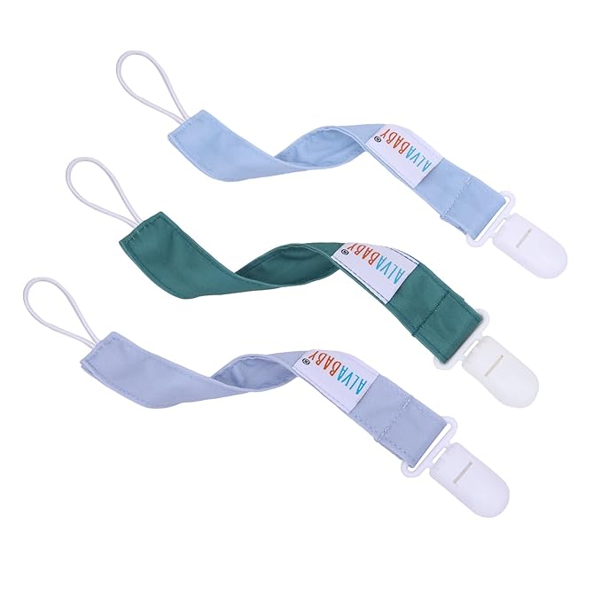 ALVABABY Baby Pacifier Clips Paci Universal Holder Leash Pacifier Clip Binky Holder for Teether Soothie 8 Pack 8DP06A
