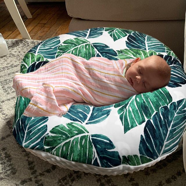 Original Newborn Lounger Cover - Green Leaf