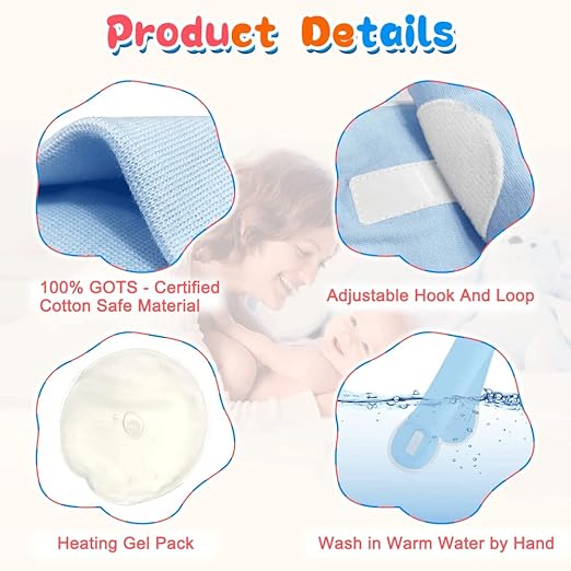 Mybow Baby Belly Band for Gas and Colic Relief Infant Gas Relief Heating Pad Newborns Heated Tummy Wrap Upset Stomach Relief Belly Band Colic Calm Soothe Belt Warmer Gifts for Toddlers