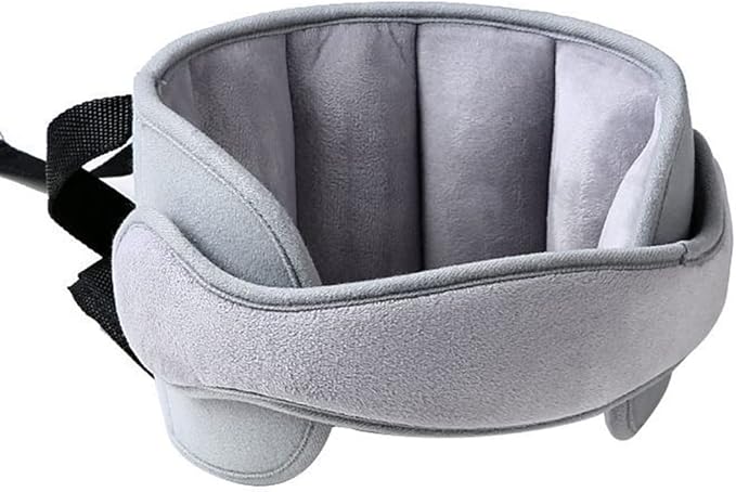 Car Seat Head Support Band, Safety Car Seat Neck Relief, Adjustable Child Car Seat, Infants and Baby Head Support(Gray)