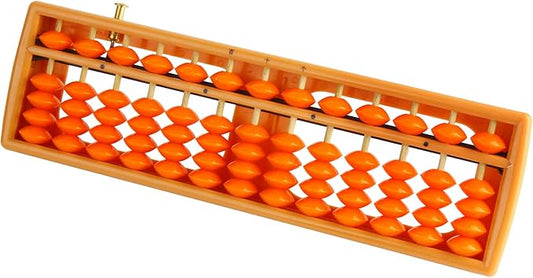 Larcele Bead Arithmetic Counting Abacus with Reset Button,13 Column SP-02 (Yellow 2)