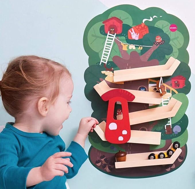 ORIBEL VertiPlay (Wall Toy) Tree Top Adventure, Wooden Toy and Nursery Room Decor | Easy to Install, Just Stick & Play (Tree Top)