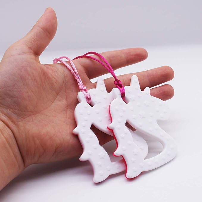 Xtra Tough Chew Necklace for Kids Girls - Chewing Necklace Teething Necklace Teether Necklace Chew Toys Teething Toys - Designed for Chewing, Autism Sensory Teether Toy