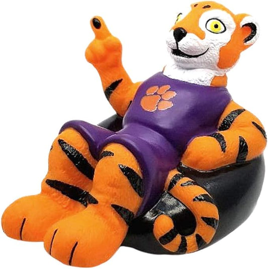 Clemson Tigers (The Tiger) Collegiate Bathtub Toys - Officially Licensed NCAA Team Mascots, Authentic Sports Memorabilia, Novelty Rubber Ducks (Clemson University)