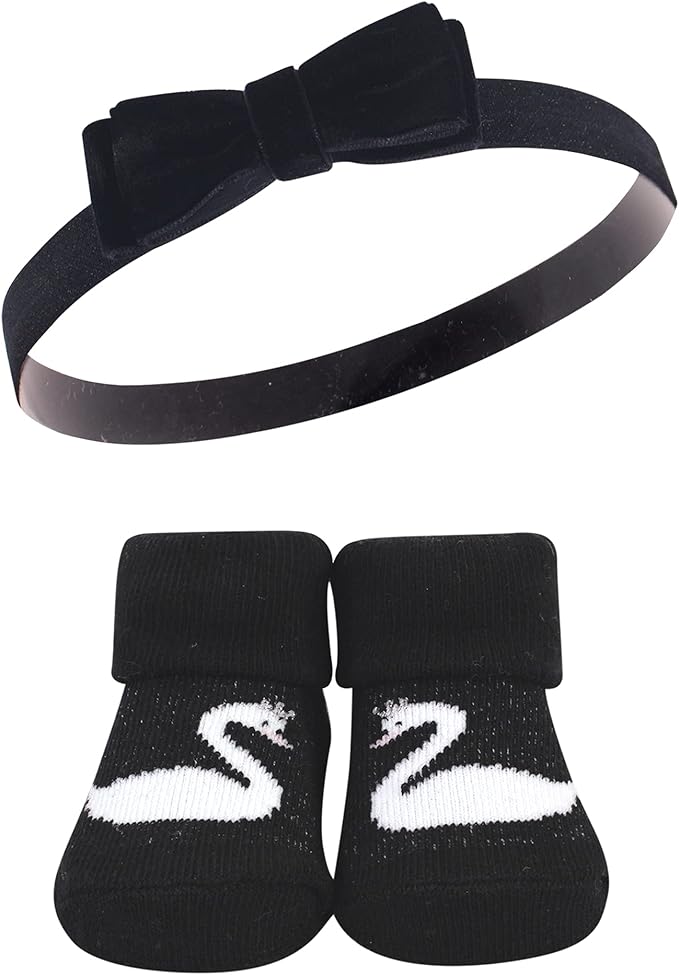 Hudson Baby Girl's Headband and Socks Giftset