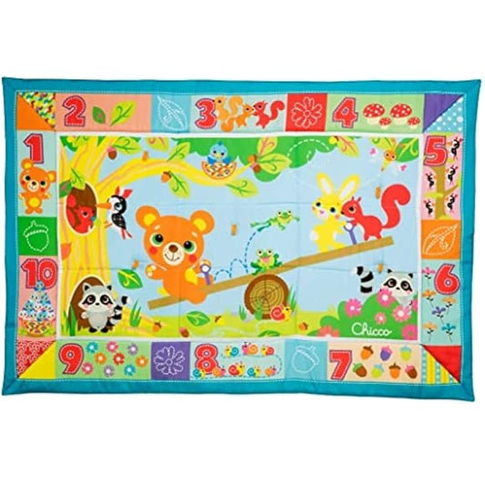 Chicco XXL Forest Playmat, Forest Animals | Extra Large Baby & Toddler Playmat (135cm x 90 cm), Soft and Colourful, Music & Lights