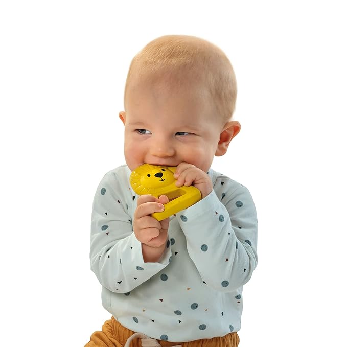 SES Creative Lou Lion Teether - 100% Natural Rubber