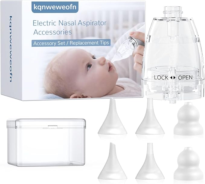 Nasal Aspirator Replacement Tips for Grownsy, Soft Silicone Baby Nose Suction Parts, BPA-Free Replacement Accessories for Electric Nasal Aspirator
