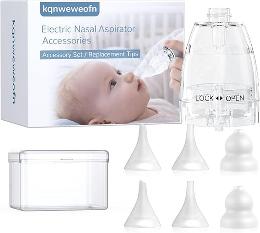 Nasal Aspirator Replacement Tips for Grownsy, Soft Silicone Baby Nose Suction Parts, BPA-Free Replacement Accessories for Electric Nasal Aspirator