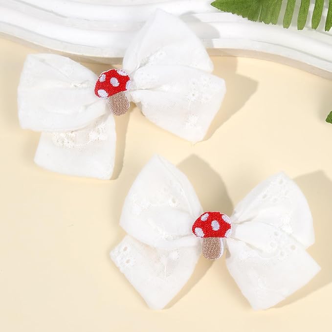 Baby Girls Mushroom Hair Clips Baby Mini Mushroom Hair Pin Kids Small Mushroom Tiny Hairclips BBW03 (Set-A)