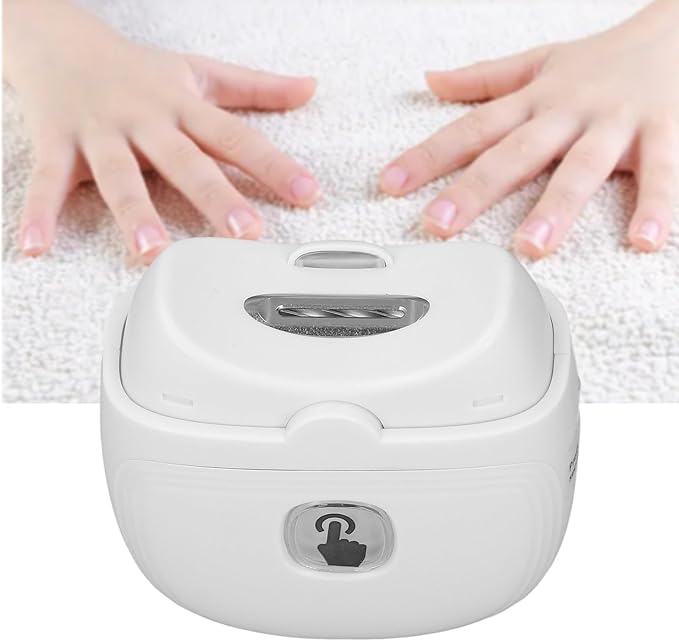 Electric Automatic Nail Clipper Rechargeable Intelligent Safety Nail Trimmer for Baby Adults (White)