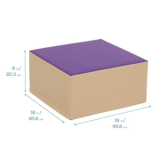 ECR4Kids SoftZone Junior Mix n' Match Pedestal, Beginner Playset, Purple