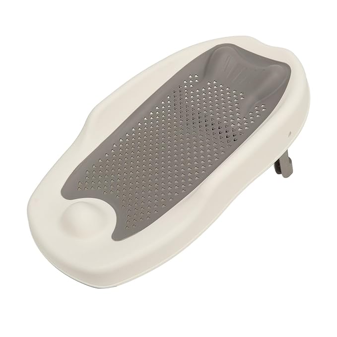 Foldable Baby Bath Support, Ergonomic Design, Quick Drainage, Non-Slip, Universal Fit Bathtub Holder, Hollow Pattern, for Newborns, Infants, and Travel