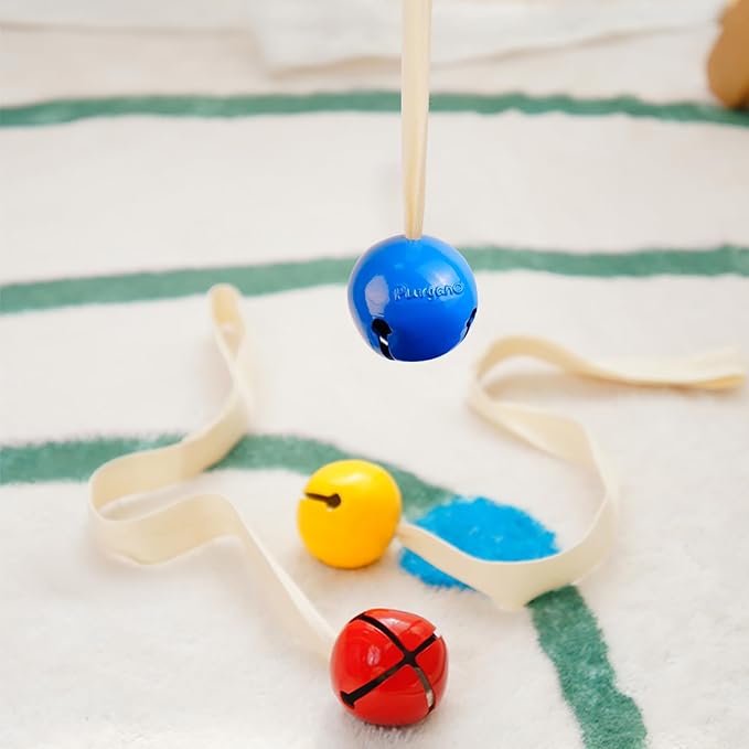 Blue Bell with Ribbon, Montessori Baby Toy