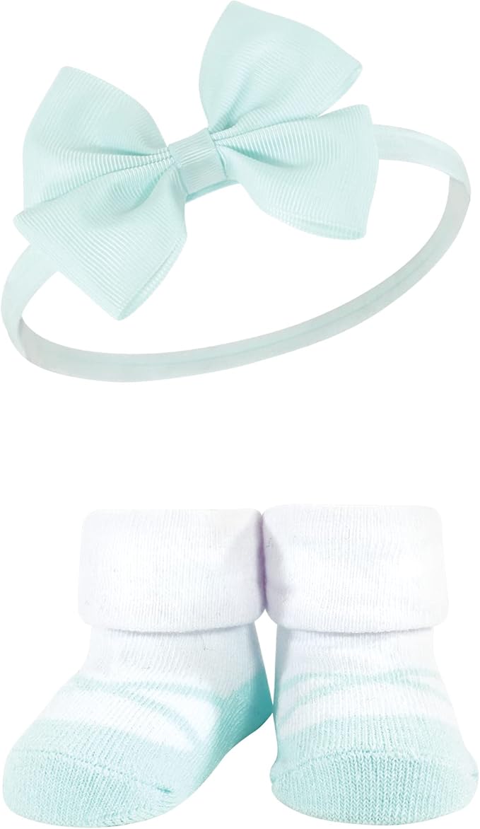 Hudson Baby Girl's Headband and Socks Giftset