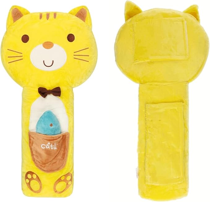 Kids Seat Belt Pillow Cartoon Car Travel Pillow Neck Support Car Pillow Seat Belt Shoulder Cover Pillow Headrest Shoulder Pillow Soft Auto Seat Belt Cushion Back Cushion Car Trim