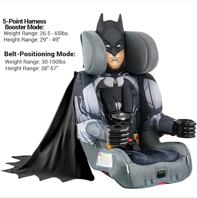 KidsEmbrace 2-in-1 Car Seat | Forward-Facing Harness (26.5–65 lbs) & Booster Mode (40–100 lbs) | Latch | Premium Fit with Multi-Position Headrest, Harness & Recline