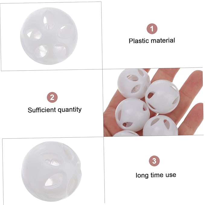 50Pcs Rattle Balls Inserts Repair Doll Noise Maker Noise Maker Insert Rattle Toy for Baby Pet Toy Animal Puppet Doll 28mm