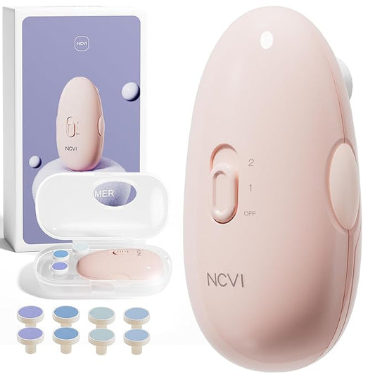 Baby Nail Trimmer Electric, Safe Nail Clippers Set for Newborn, Infant & Toddler, 8 Grinding Heads, Baby Nail File & Polish, Gentle & Quiet, Grooming Kit for Kids, Pink