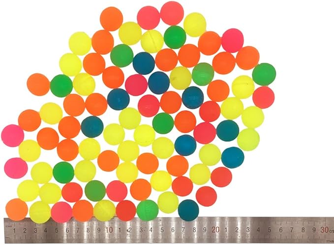 Mydio 100 Pack Bouncy Balls,Assorted Color,Solid Color High Bouncing Balls for Kids Playtime and Prize
