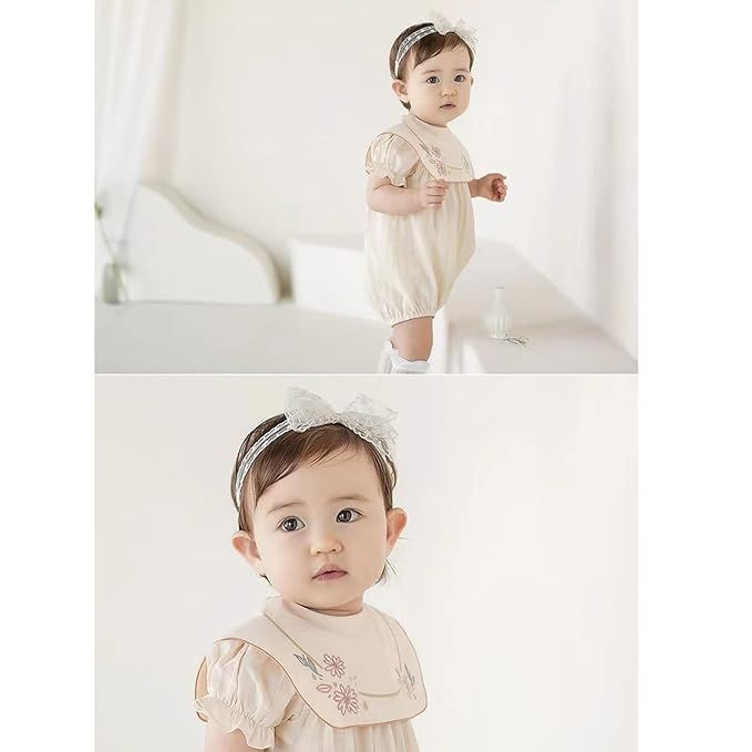 Baby Girls Cute Lace Bow Headband Soft Cotton Elastic Hair Accessories for Toddlers Newborns Ideal for Birthdays Baby Shower Photoshoots Special Occasions
